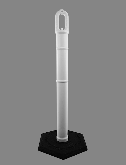 42\" WHITE Ringtop Tube with 8 Lb. Base