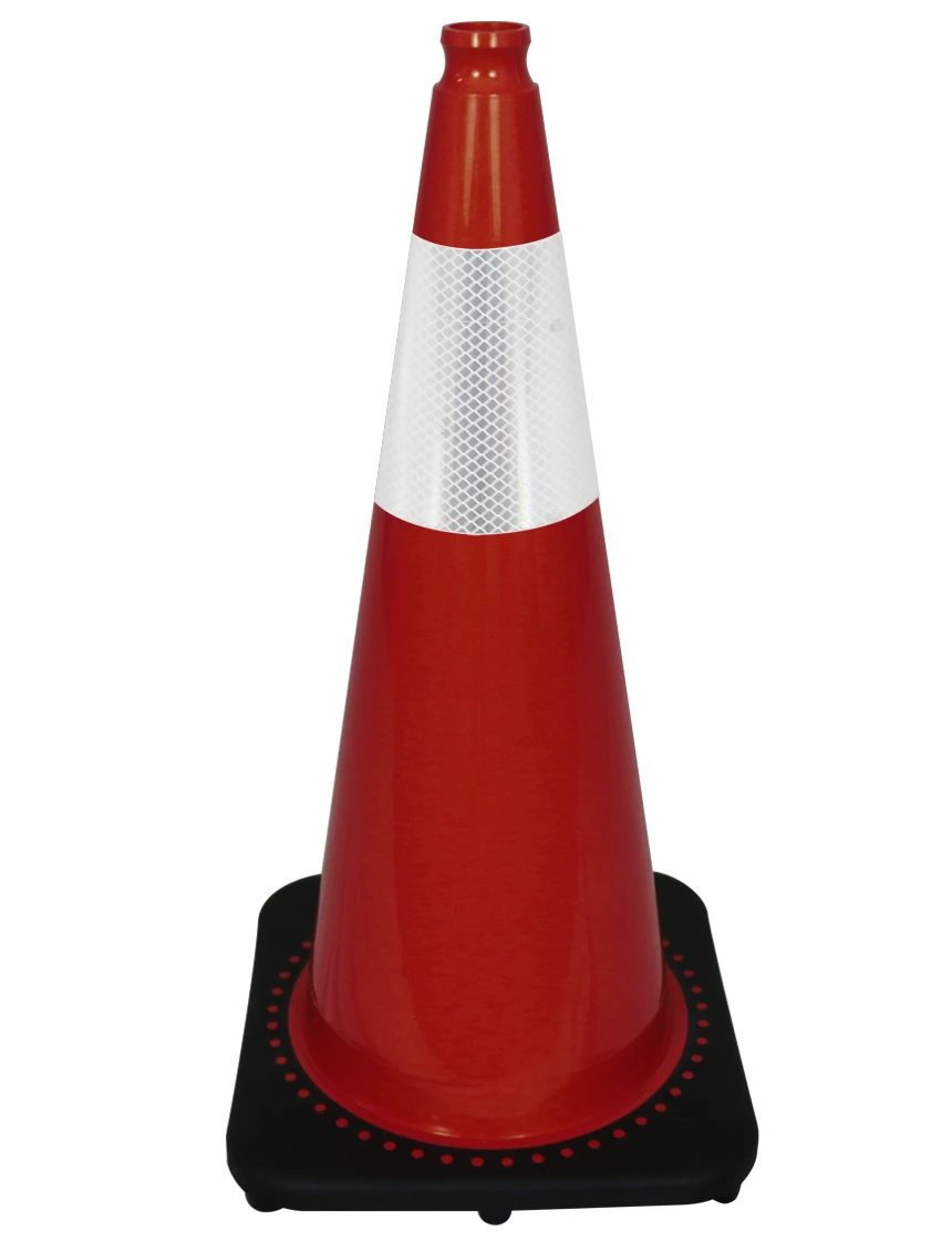 Red 28\" JBC Traffic Cone w/One 6\" Reflective Collar