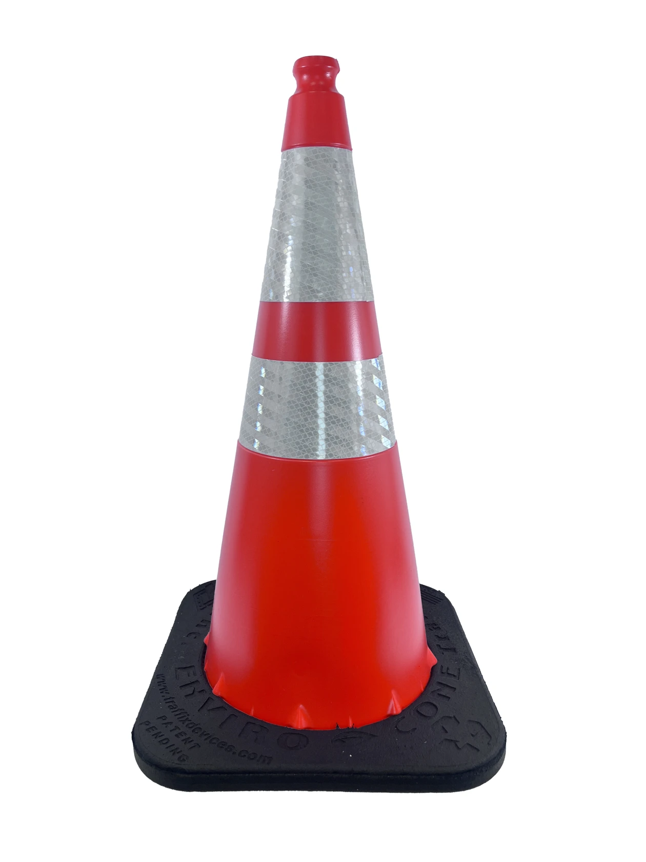 28\", 7.0 lbs, TrafFix Devices Enviro-Cone Traffic Cone w/ 6\" \u0026 4\" Reflective Collars, Orange