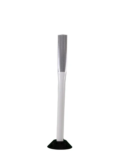 36\" White Flat Faced Delineator with one (1) 2\"X 12\" white reflective strip \u0026 Adhesive Pads
