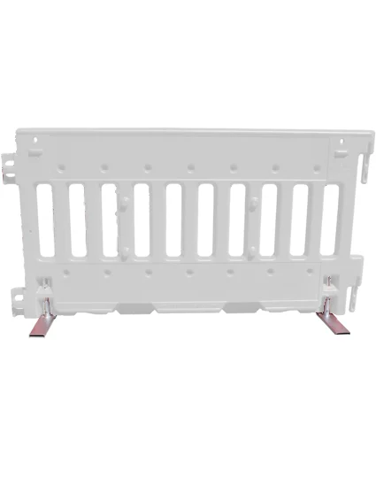 White, Pedestrian Wall Barricade w/ T-Legs (72\" L X 3\" W X 38\" H)