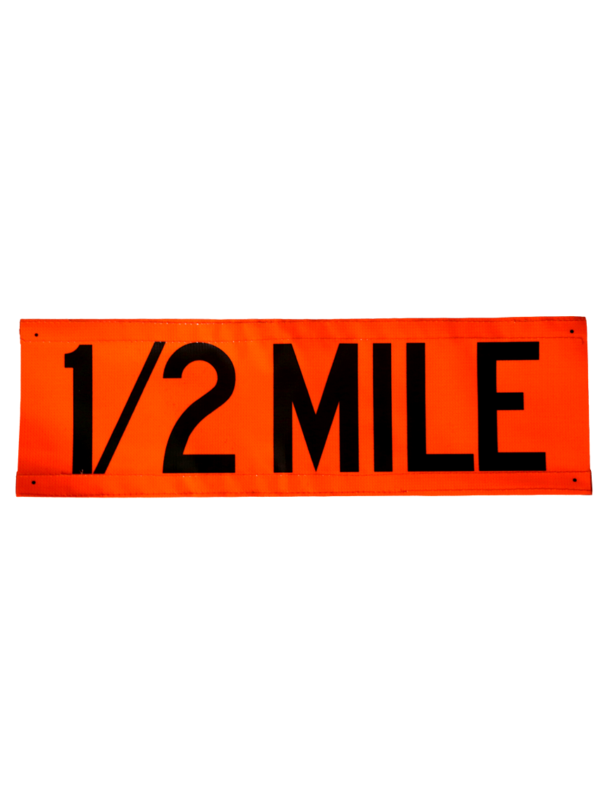 Velcro Overlay for 36\", Non-Reflective, Roll Up Sign, 1/2 MILE