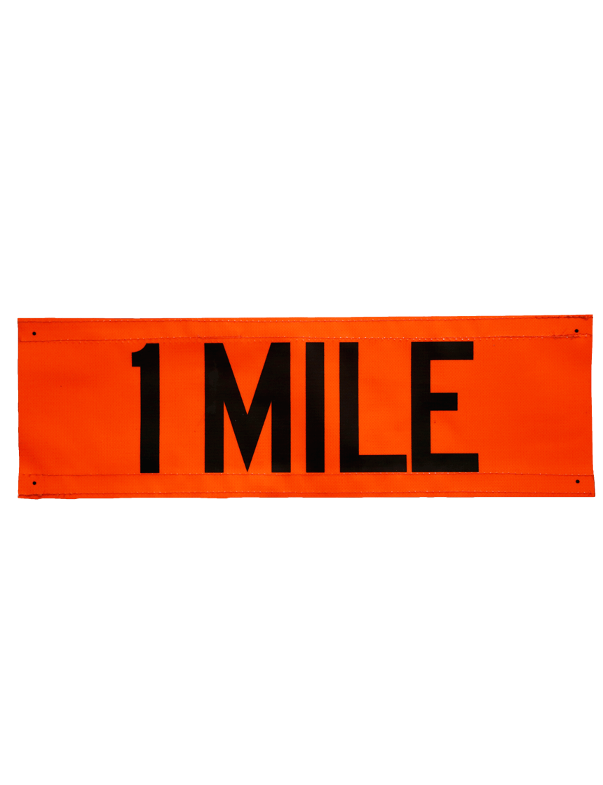 Velcro Overlay for 36\", Non-Reflective, Roll Up Sign, 1 MILE