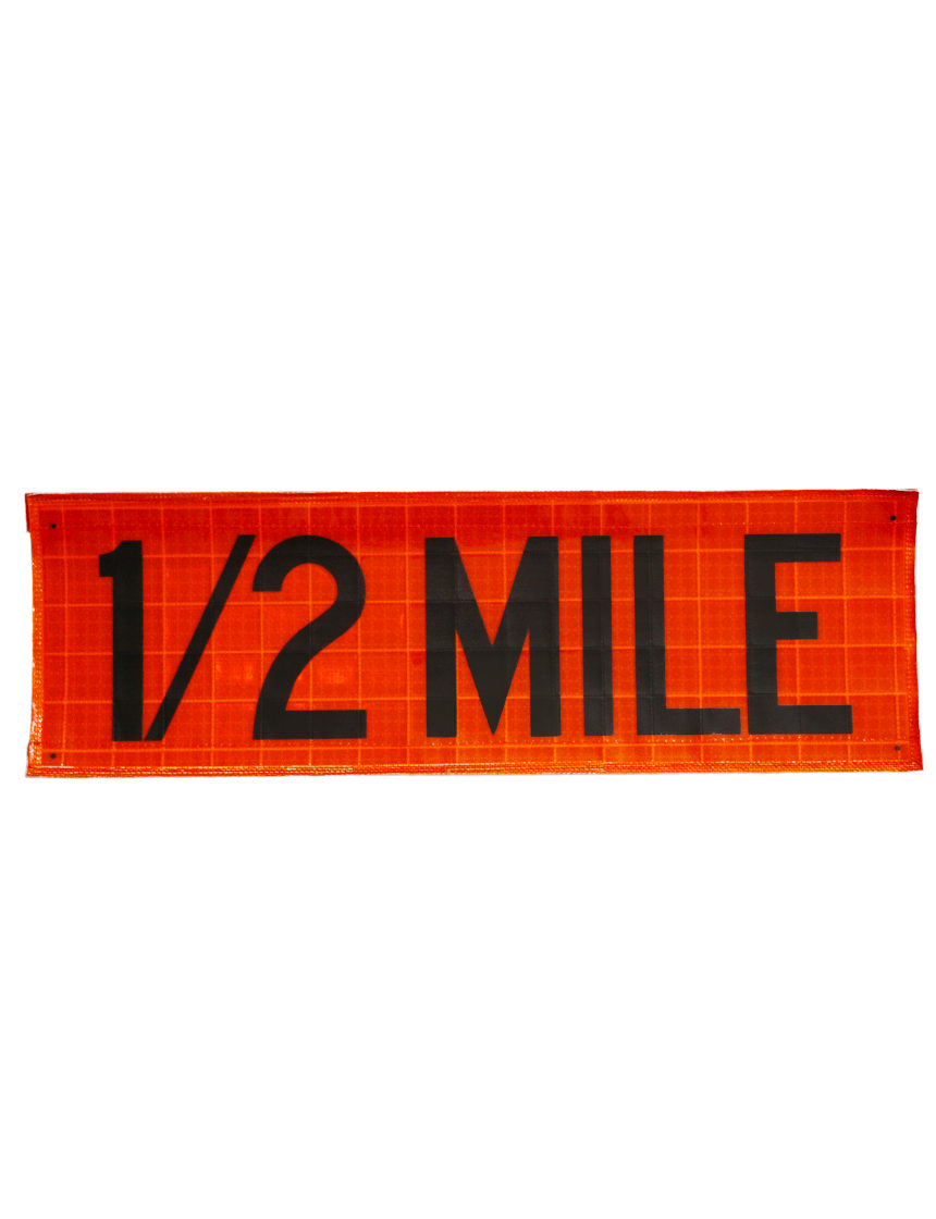 Velcro Overlay for 36\", Reflective, Roll Up Sign, 1/2 MILE