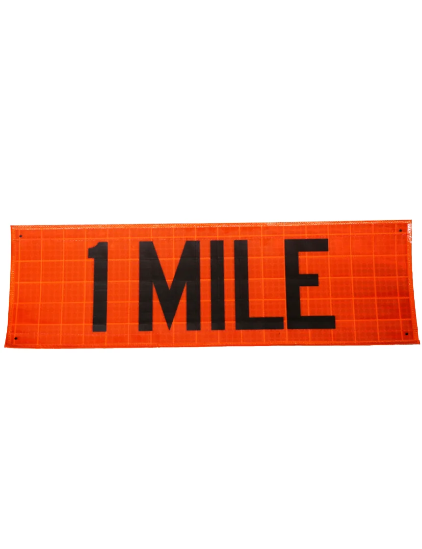 Velcro Overlay for 36\", Reflective, Roll Up Sign, 1 MILE