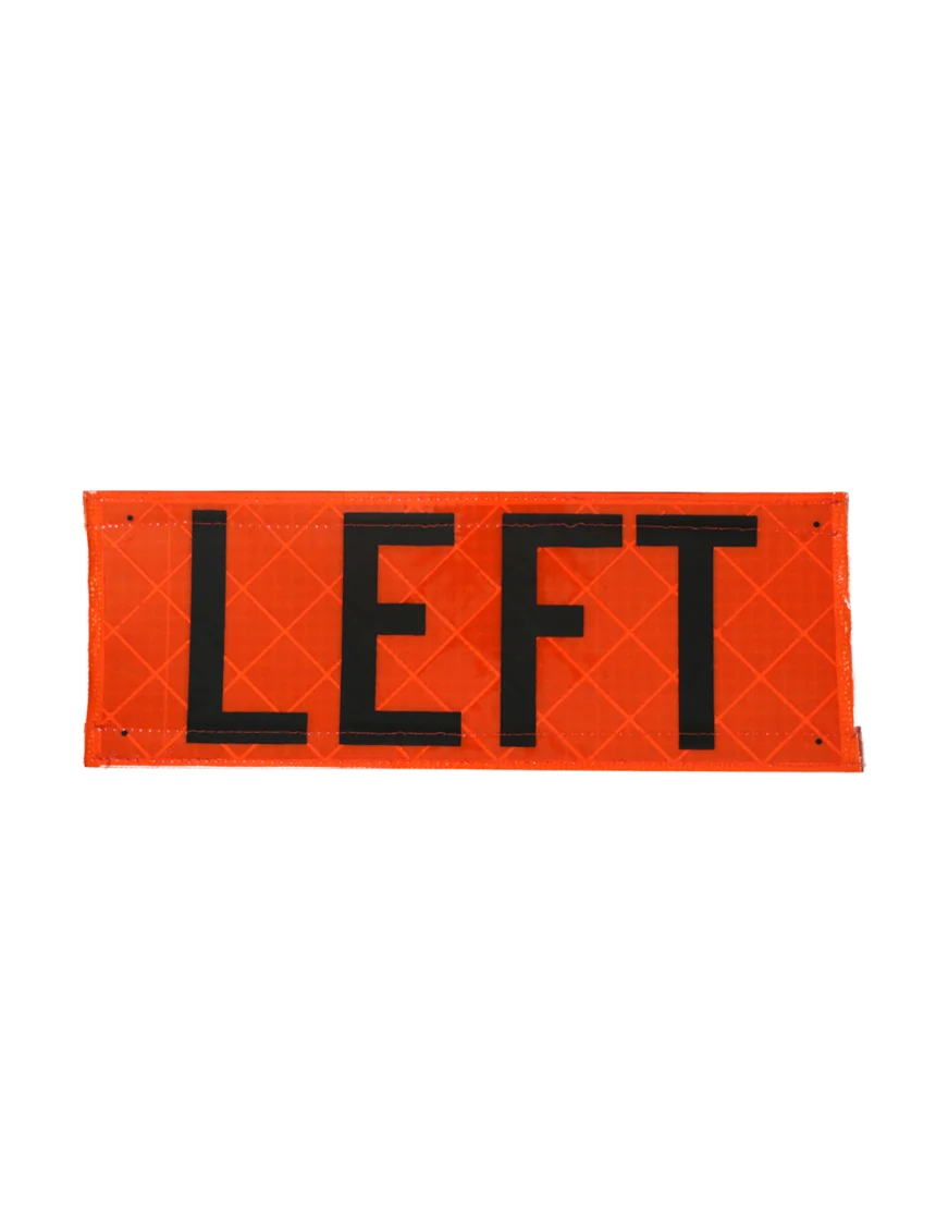 Velcro Overlay for 36\", Reflective, Roll Up Sign, LEFT