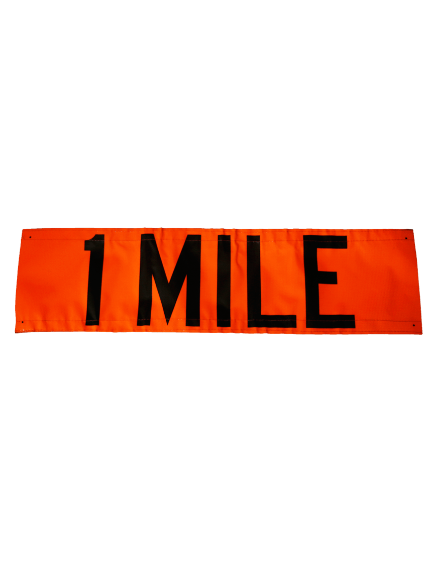Velcro Overlay for 48\", Non-Reflective, Roll Up Sign, 1 MILE