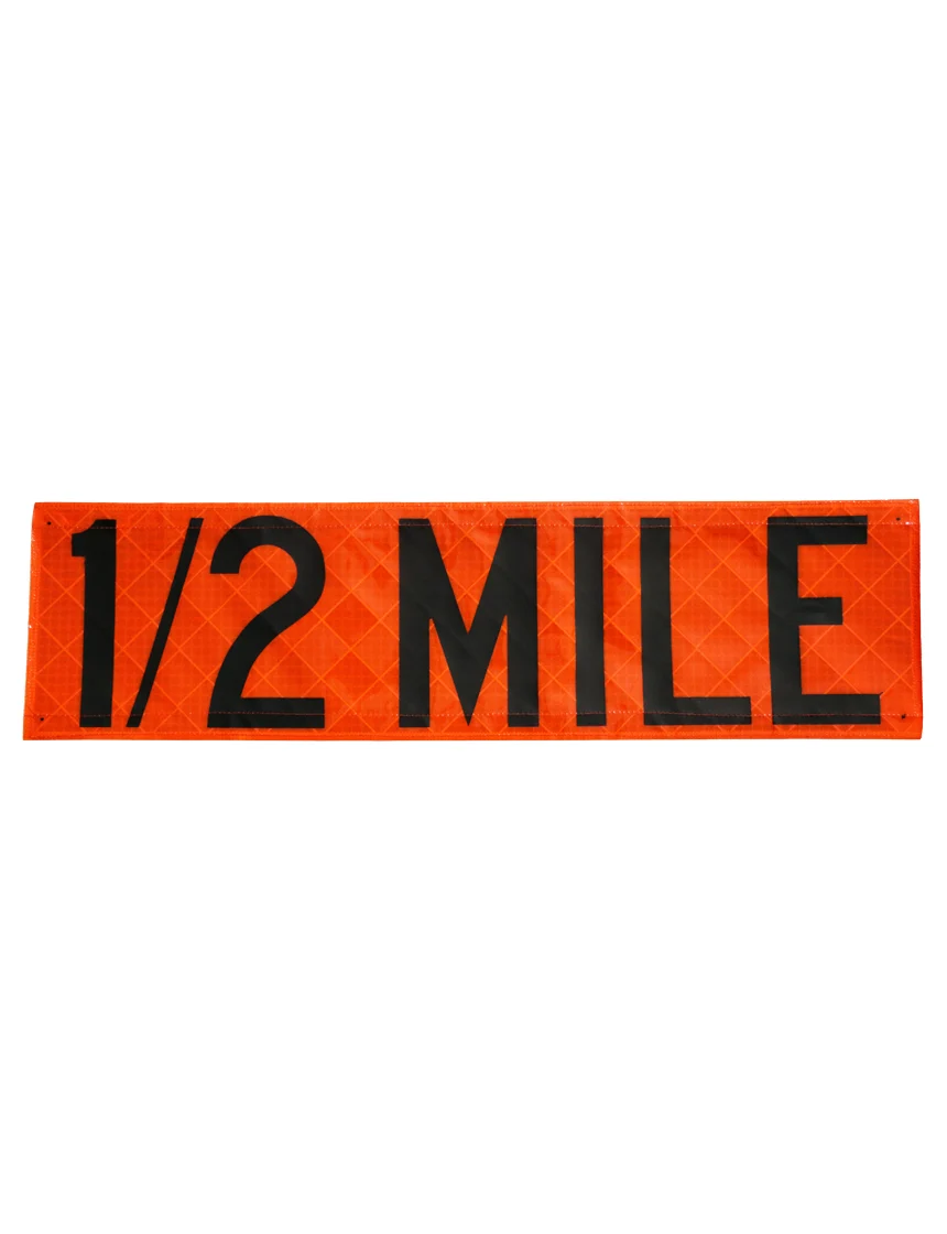 Velcro Overlay for 48\", Reflective, Roll Up Sign, 1/2 MILE