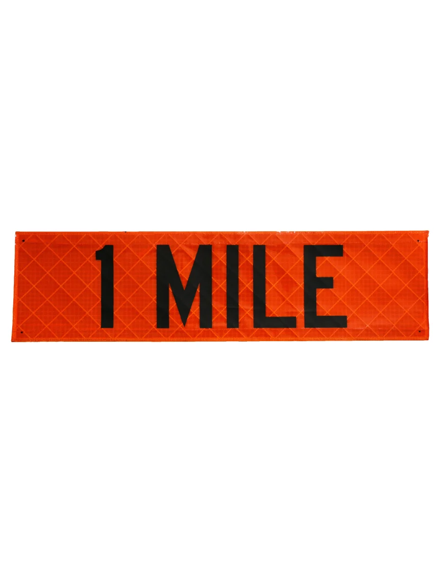 Velcro Overlay for 48\", Reflective, Roll Up Sign, 1 MILE