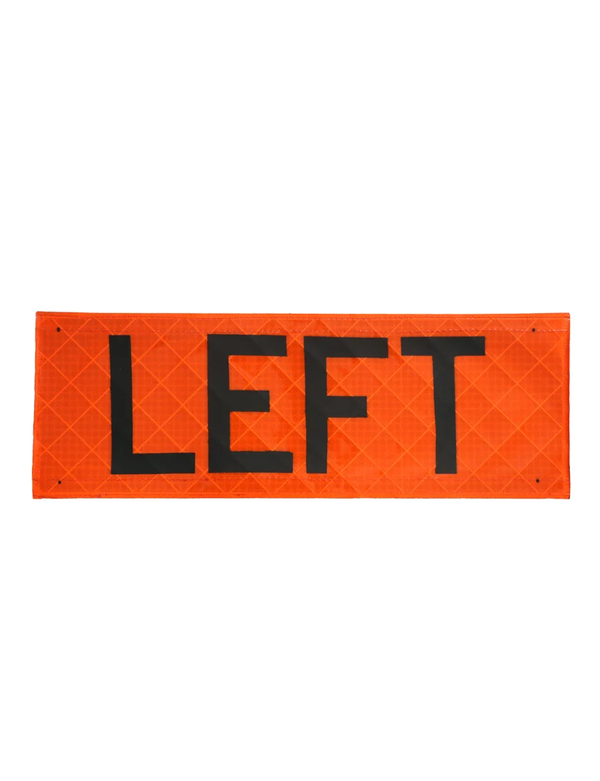 Velcro Overlay for 48\", Reflective, Roll Up Sign, LEFT