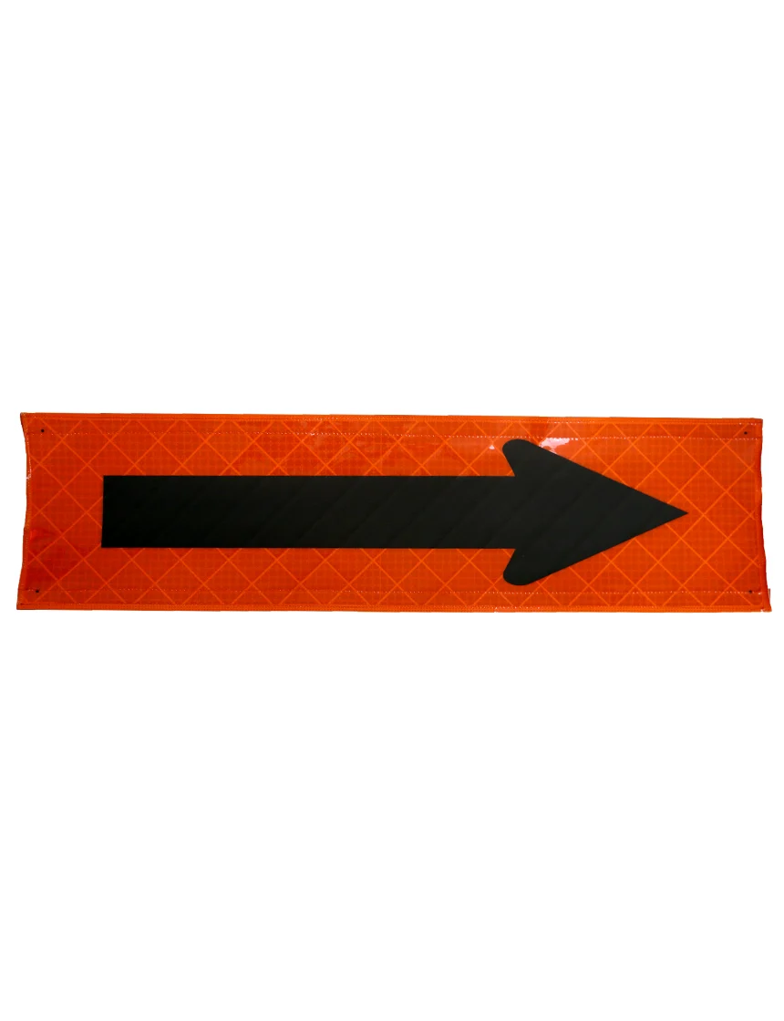 Velcro Overlay for 48\", Reflective, Roll Up Sign, Reversible Direction Arrow