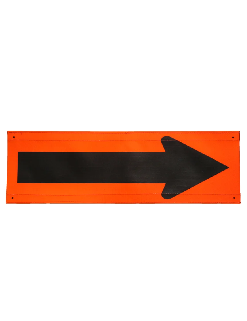 Velcro Overlay for 48\", Non-Reflective, Roll Up Sign, Reversible Direction Arrow