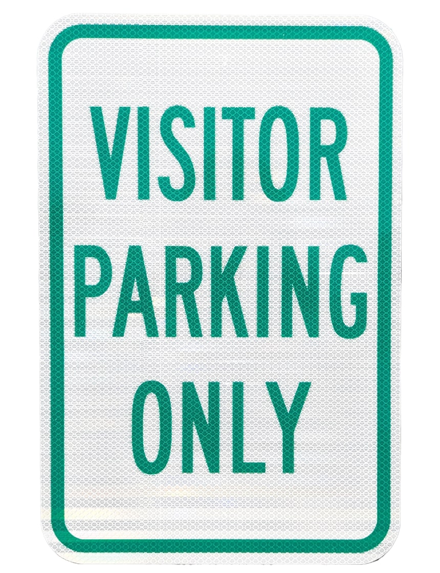visitor parking only 12 in x 18 in