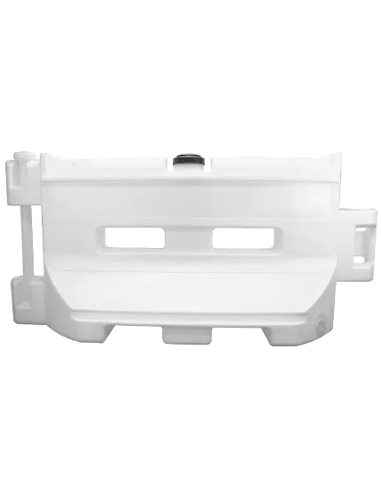 White 36\" x 72\" Water Fillable, Interlocking Construction Barrier