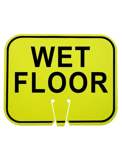 wet floor clip on sign lime non reflective
