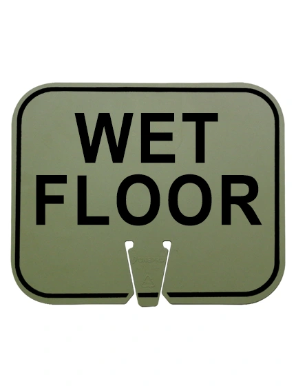 wet floor clip on sign non reflective olive drab