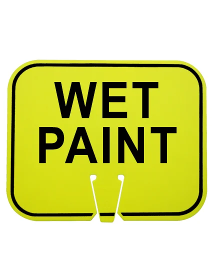 wet paint clip on sign lime non reflective