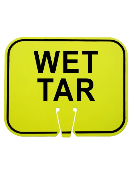 wet tar clip on sign lime non reflective