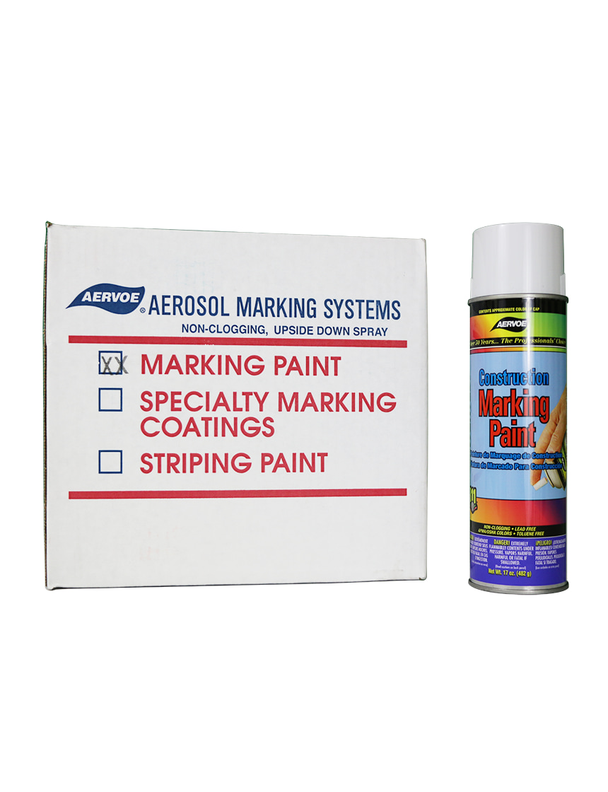 White Construction Marking Paint (Case of 12)