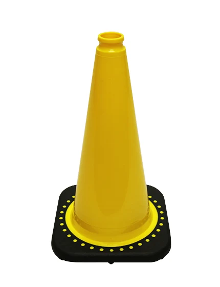 Yellow 18 inch JBC Black Base Traffic Cone