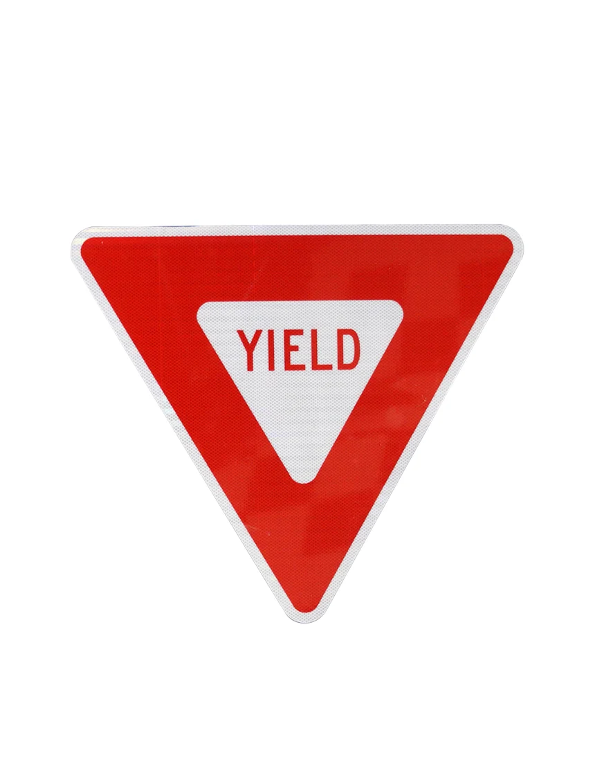 Yield Signs R1 2 36\" X 36\" Solid 080 Gauge Aluminum