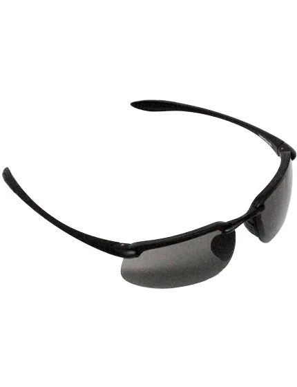 Z87+ Safety Sunglasses (rectangular lens, matte-black frame, neutral gray anti-fog lens)