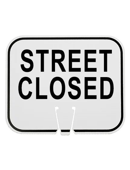 12 3/4\" X 10 1/2\", Non-Reflective Clip On Sign, Street Closed