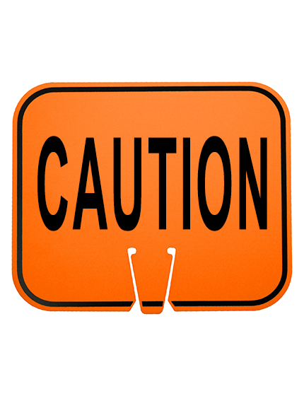 12 3/4\" x 10 1/2\", Non-Reflective Clip On Sign, CAUTION