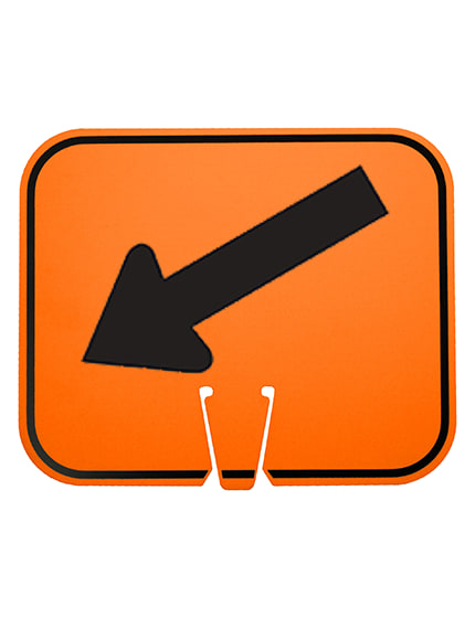 12 3/4\" x 10 1/2\", Non-Reflective Clip On Sign, Directional Arrow Angled Down to Left