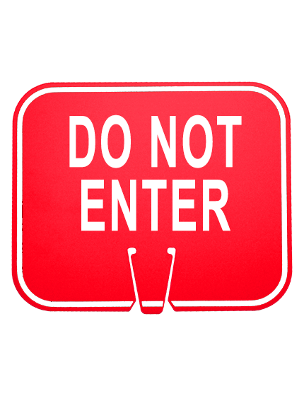 12 3/4\" x 10 1/2\", Non-Reflective Clip On Sign, DO NOT ENTER (Red)