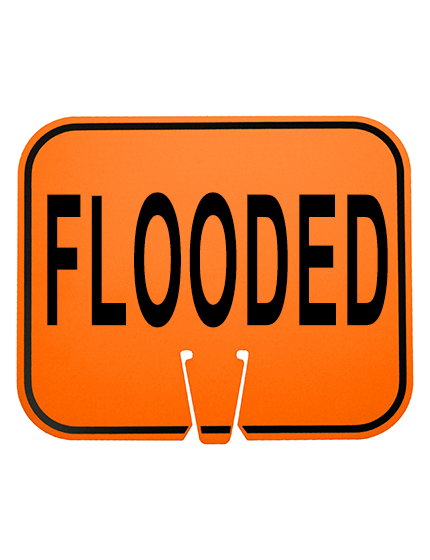 12 3/4\" x 10 1/2\", Non-Reflective Clip On Sign, FLOODED