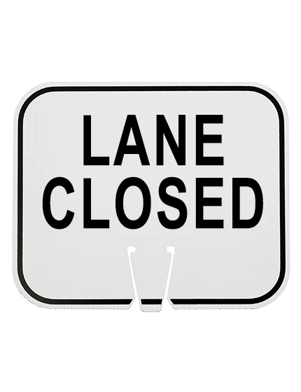 12 3/4\" x 10 1/2\", Non-Reflective Clip On Sign, LANE CLOSED