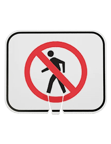 12 3/4\" x 10 1/2\", Non-Reflective Clip On Sign, No Pedestrian Symbol