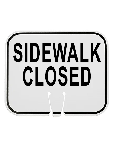 12 3/4\" x 10 1/2\", Non-Reflective Clip On Sign, SIDEWALK CLOSED