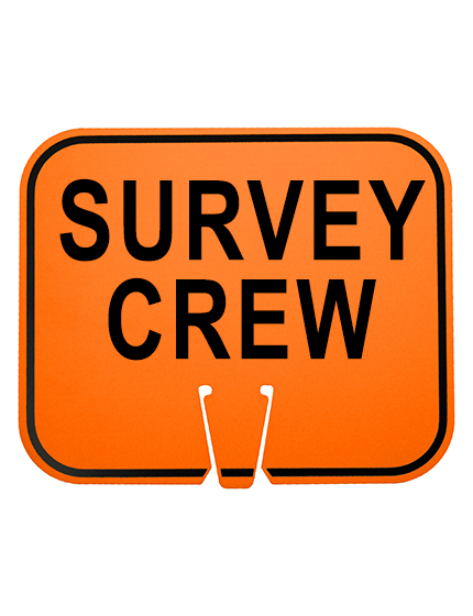12 3/4\" x 10 1/2\", Non-Reflective Clip On Sign, SURVEY CREW