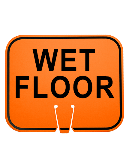 12 3/4\" x 10 1/2\", Non-Reflective Clip On Sign, WET FLOOR