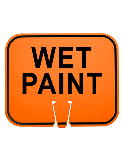 12 3/4\" x 10 1/2\", Non-Reflective Clip On Sign, WET PAINT