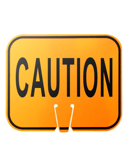 12 3/4\" x 10 1/2\", Reflective Clip On Sign, CAUTION