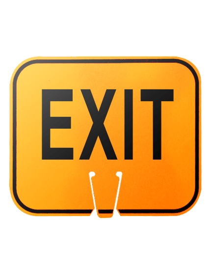 12 3/4\" x 10 1/2\", Reflective Clip On Sign, EXIT