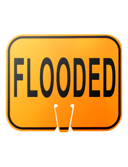 12 3/4\" x 10 1/2\", Reflective Clip On Sign, FLOODED