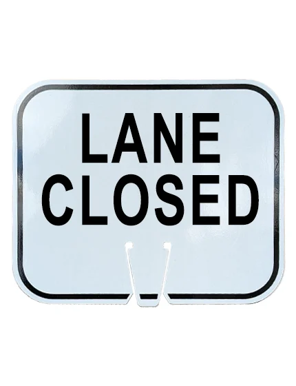 12 3/4\" x 10 1/2\", Reflective Clip On Sign, LANE CLOSED