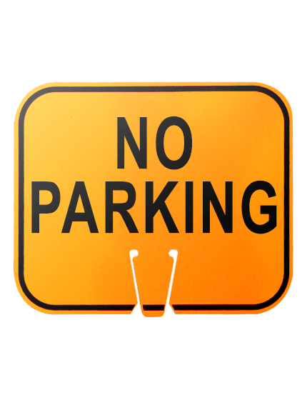 12 3/4\" x 10 1/2\", Reflective Clip On Sign, NO PARKING (Text)