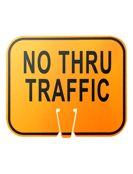 12 3/4\" x 10 1/2\", Reflective Clip On Sign, NO THRU TRAFFIC