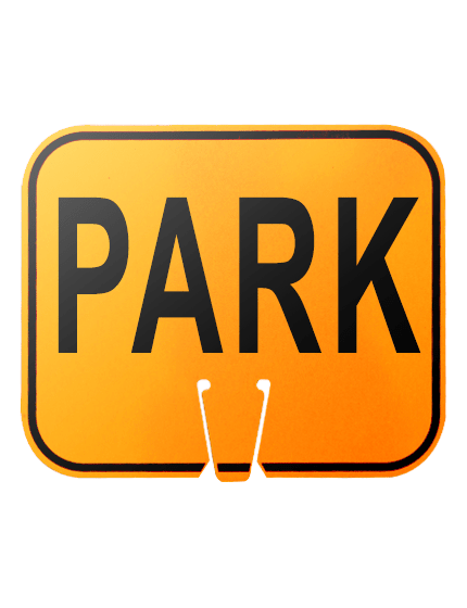 12 3/4\" x 10 1/2\", Reflective Clip On Sign, PARK