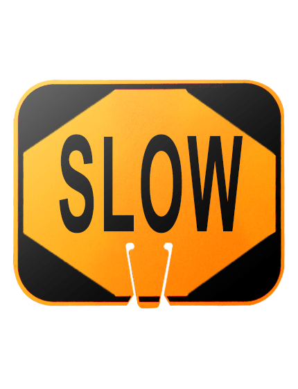 12 3/4\" x 10 1/2\", Reflective Clip On Sign, SLOW