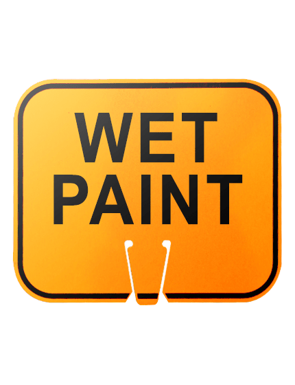 12 3/4\" x 10 1/2\", Reflective Clip On Sign, WET PAINT