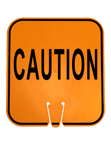 12\" x 13 1/4\", Non-Reflective Clip On Sign, CAUTION