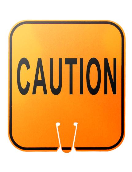 12\" x 13 1/4\", Reflective Clip On Sign, CAUTION