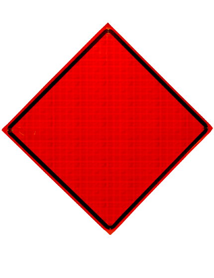 36\", Heavy Duty, Reflective Roll Up Sign, Blank, Border Only