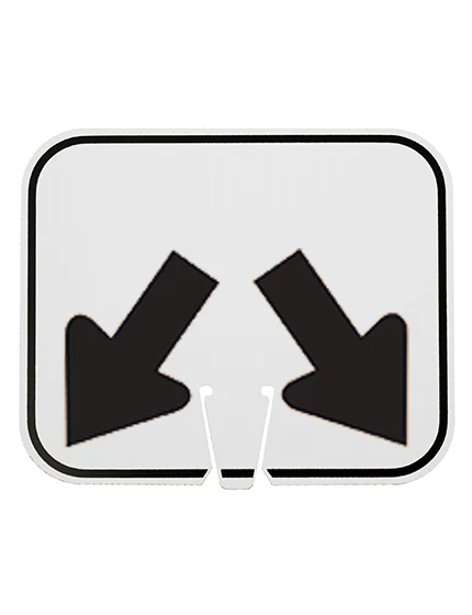 divided lane arrow clip on sign non reflective